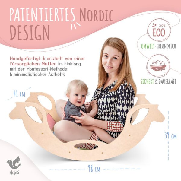 Montessori patentiertes design Pferd natural pink