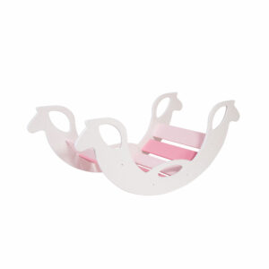 Pink Wooden Horse Rocker - Schaukelpferd pink für Babys | WEISS