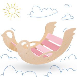 Rocker toy birdie pink - Schaukeltier Bogenwippe Birdie pink aus Holz für Kleinkinder